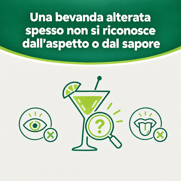 Verify® Braccialetto Self Test Rilevamento Bevanda Alterata – carosello informativo, slide 1 di 7