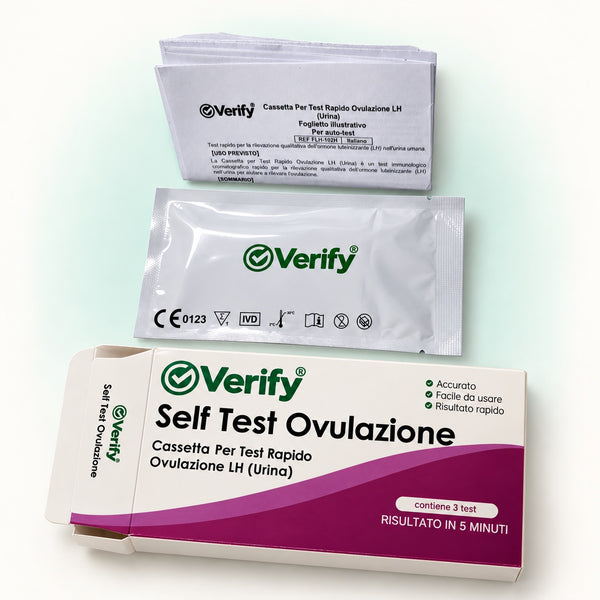 Verify® Self Test Ovulazione – contenuto del kit e foglietto illustrativo