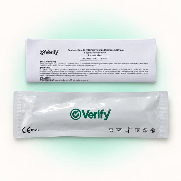 Verify® Self Test Gravidanza – contenuto del kit e foglietto illustrativo